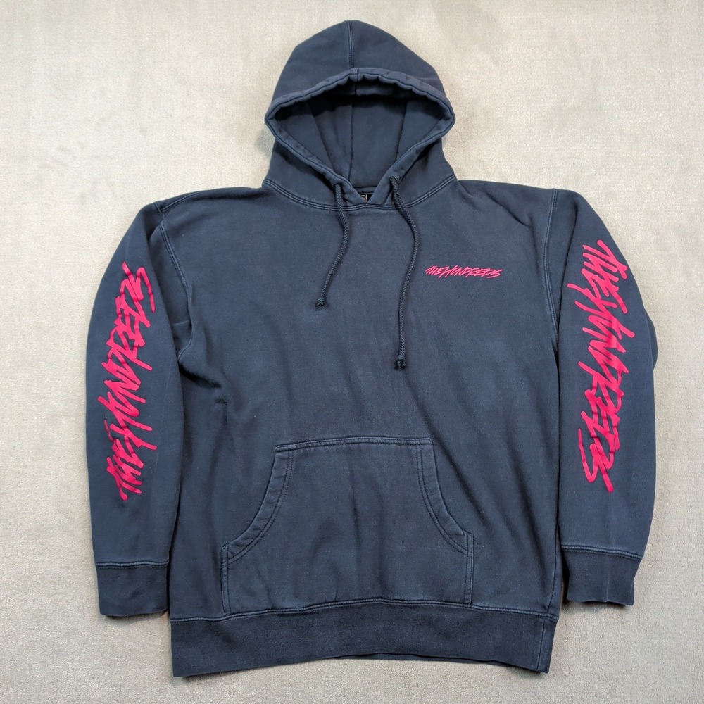 The Hundreds Y2K Streetwear Hoodie Large Black Red Cotton Adam Bomb Skater Logo — photo 2